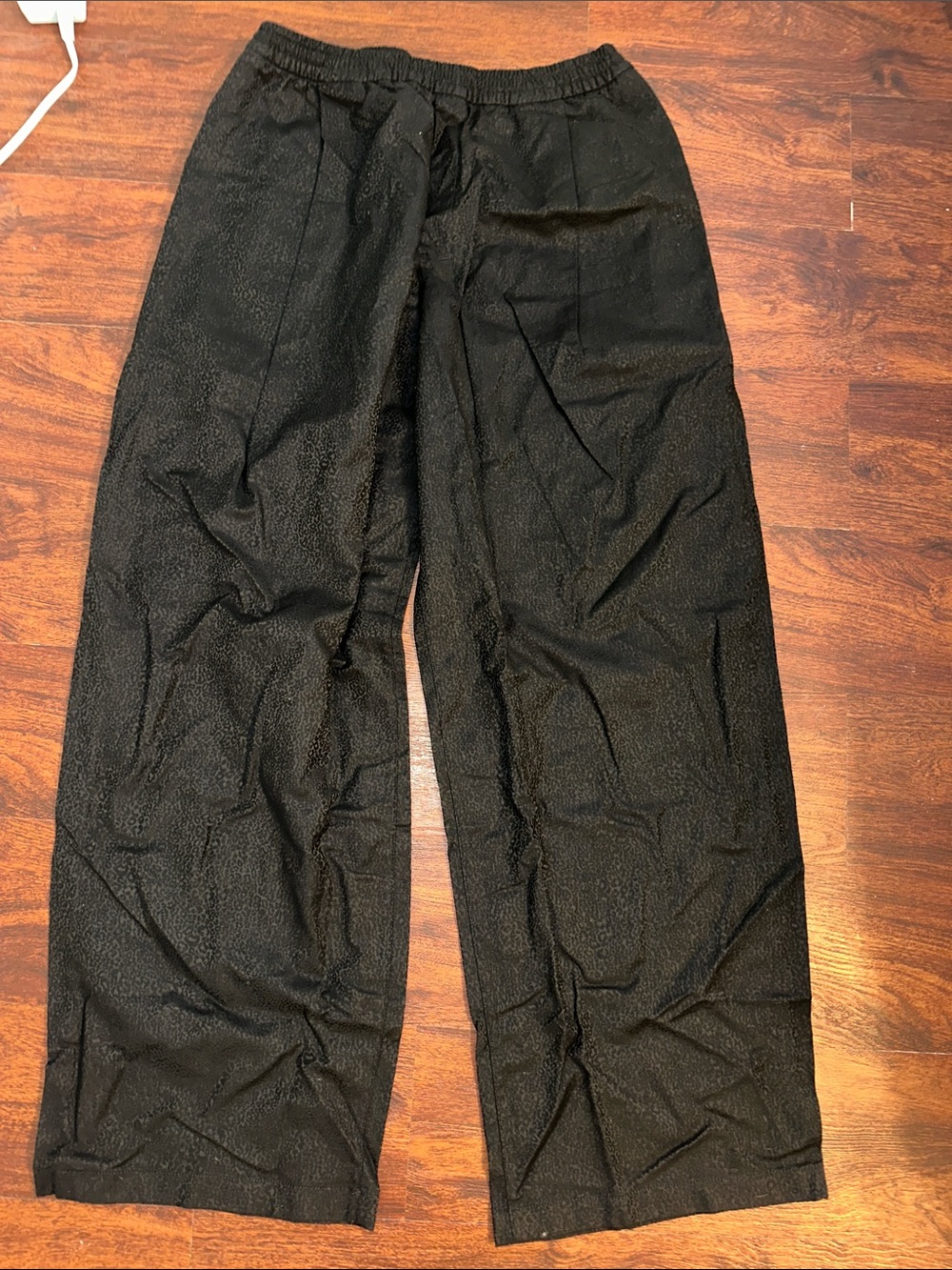 lululemon lab black wide leg jacquard pants 31”